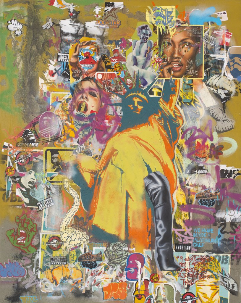 KhayaWitbooi_American dream_150x120cm_Oil and spray paint on canvas